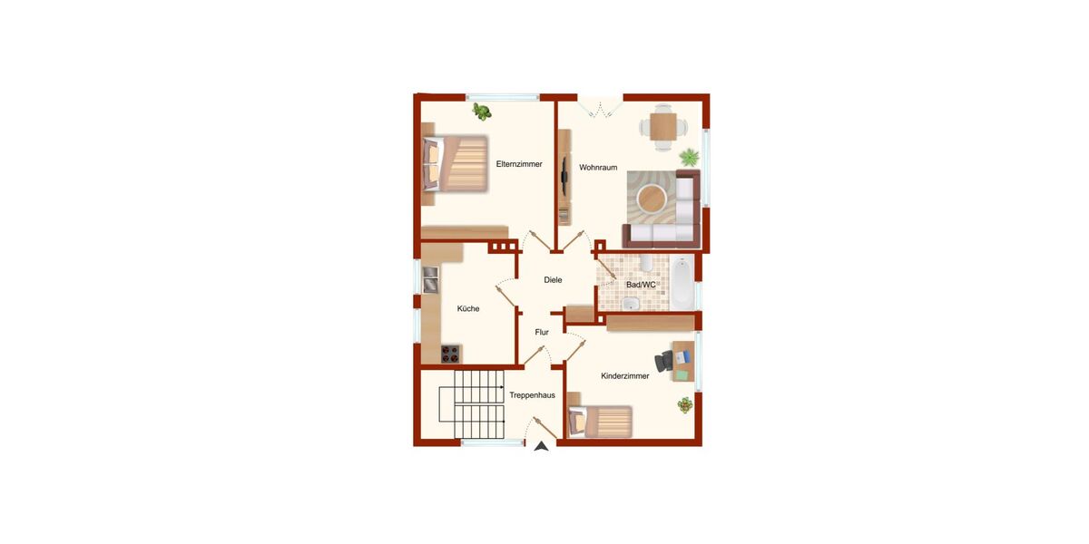 Provisionsfrei* Geräumiges, solides 2-FH mit Keller in Top Lage !!! - Zweifamilienhaus Wesel Obrighoven | Angebot:25566115