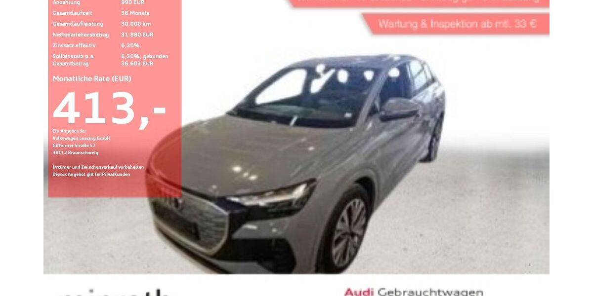 Audi Q4 e-tron 82.982 km 31.630 &euro; Moers-Hülsdonk 47441