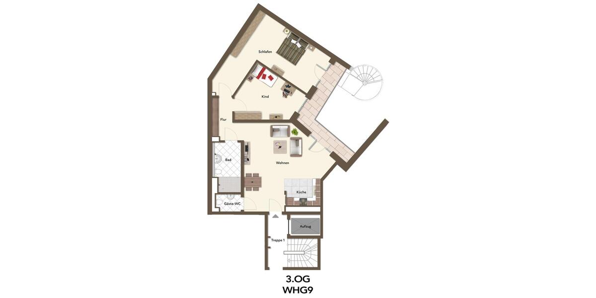 Etagenwohnung Düsseldorf Pempelfort - 3 Zimmer, 113 m&sup2;, 2.029&euro; | Angebot:23629882