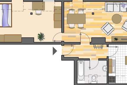 Wohnung zum Mieten in Marl 429 € 53.99 m² 2 zimmer