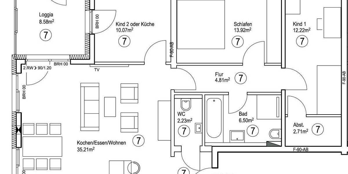 Etagenwohnung Düsseldorf Lohausen - 4 Zimmer, 100 m&sup2;, 549.000&euro; | Angebot:25680480