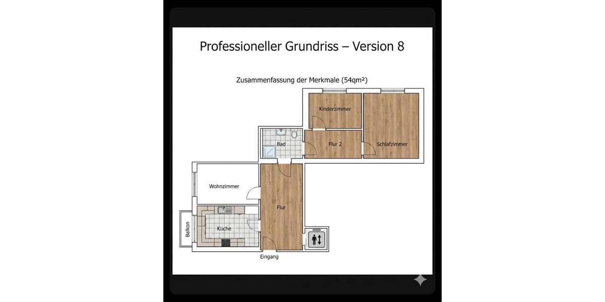 Etagenwohnung Düsseldorf Flingern Süd - 3 Zimmer, 54 m&sup2;, 260.000&euro; | Angebot:25102067