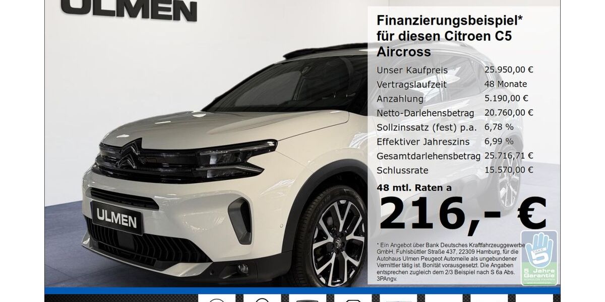 Citroen C5 Aircross 42.684 km 25.950 &euro; Düsseldorf 40233