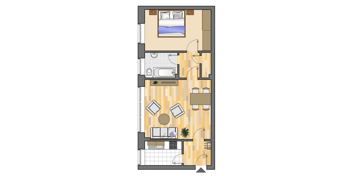 Etagenwohnung Dorsten - 2 Zimmer, 50 m&sup2;, 439&euro; | Angebot:26096199