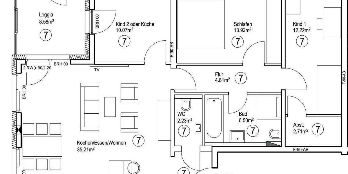 Etagenwohnung Düsseldorf Lohausen - 4 Zimmer, 100 m&sup2;, 549.000&euro; | Angebot:24723387