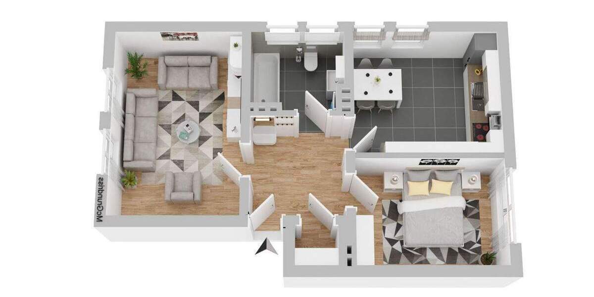 Etagenwohnung Neuss Barbaraviertel - 2 Zimmer, 159.900&euro; | Angebot:25228689