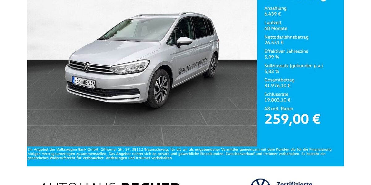 VW Touran 23.301 km 31.990 &euro; Wesel 46485