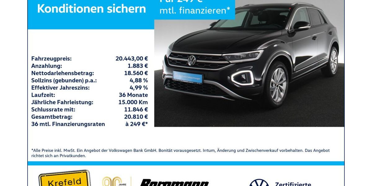 VW T-Roc 61.270 km 20.224 &euro; Krefeld 47803