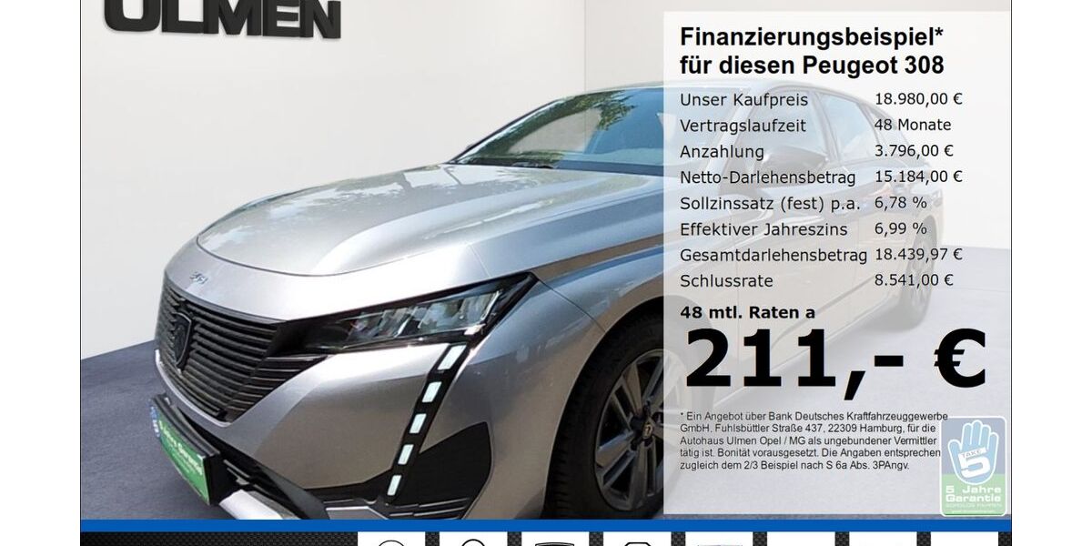 Peugeot 308 25.375 km 18.980 &euro; Düsseldorf 40231