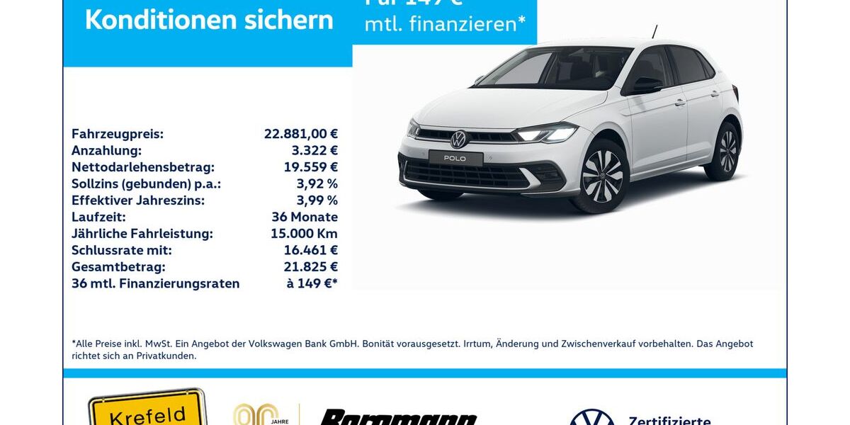VW Polo 25.560 km 22.881 &euro; Krefeld 47803