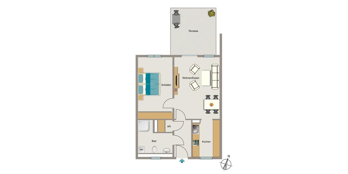Erdgeschoßwohnung Duisburg Walsum - 2 Zimmer, 68 m&sup2;, 819&euro; | Angebot:26227967