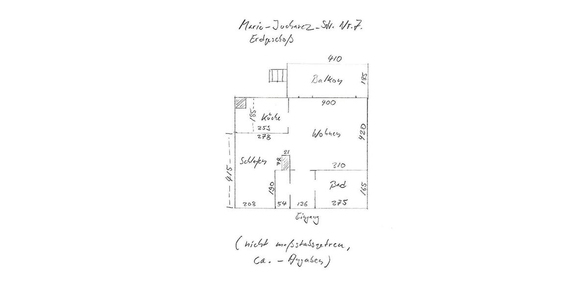 Erdgeschoßwohnung Düsseldorf Stadtbezirk 6 - 1.5 Zimmer, 44 m&sup2;, 625&euro; | Angebot:26403774