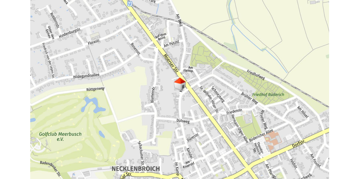 Teilmöblierte 2 Zimmer-Wohnung mit großer Sonnenterrasse, EBK und Tiefgarage in Meerbusch-Büderich - Etagenwohnung Meerbusch Necklenbroich | Angebot:27147242