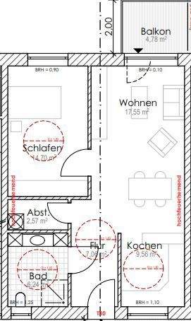 Etagenwohnung Herne Röhlinghausen - 2 Zimmer, 61 m&sup2;, 850&euro; | Angebot:24528928