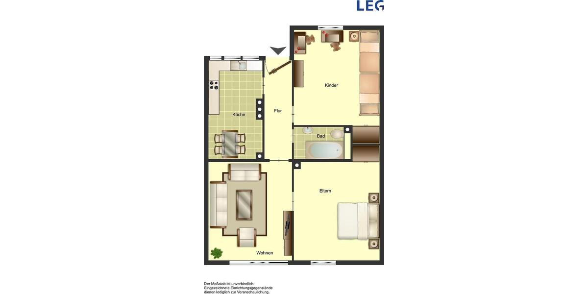Etagenwohnung Duisburg Ruhrort - 2 Zimmer, 67 m&sup2;, 529&euro; | Angebot:26614028