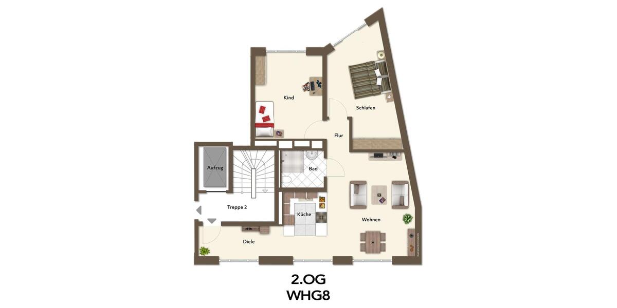 Etagenwohnung Düsseldorf Pempelfort - 3 Zimmer, 88 m&sup2;, 1.591&euro; | Angebot:25584397