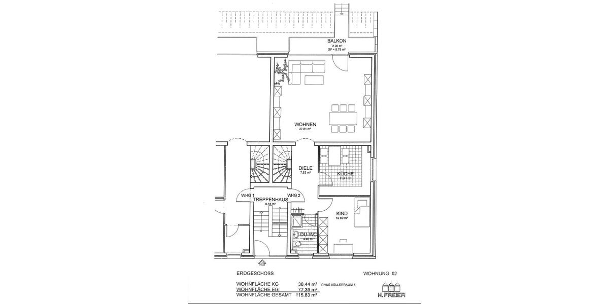 Etagenwohnung Moers - 4 Zimmer, 115 m&sup2;, 344.000&euro; | Angebot:26754332