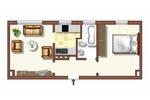 Etagenwohnung Duisburg Huckingen - 2 Zimmer, 41 m&sup2;, 419&euro; | Angebot:25901457