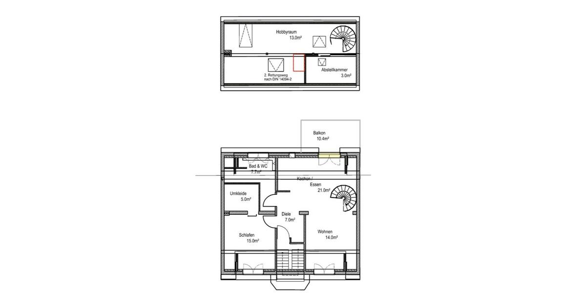 Maisonettenwohnung Düsseldorf Heerdt - 3 Zimmer, 90 m&sup2;, 480.000&euro; | Angebot:27077507