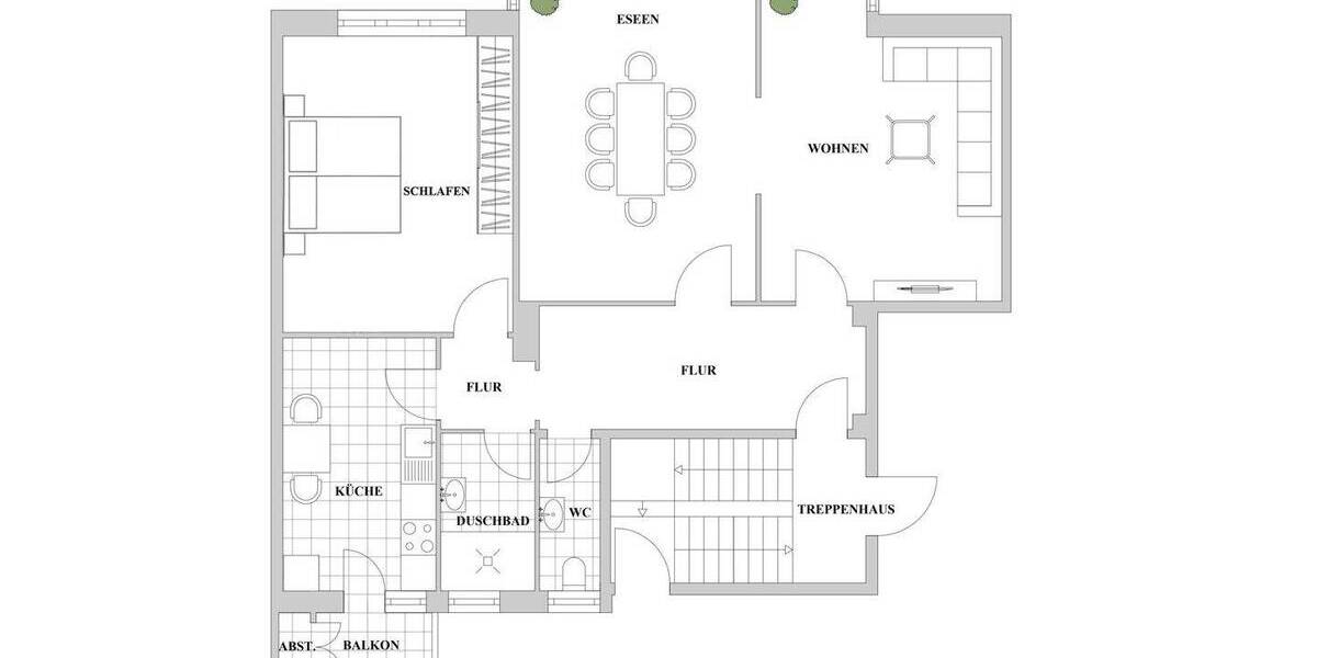 Etagenwohnung Düsseldorf Carlstadt - 3 Zimmer, 90 m&sup2;, 499.000&euro; | Angebot:25683648