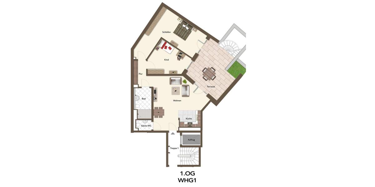 Etagenwohnung Düsseldorf Pempelfort - 3 Zimmer, 116 m&sup2;, 2.083&euro; | Angebot:23152003