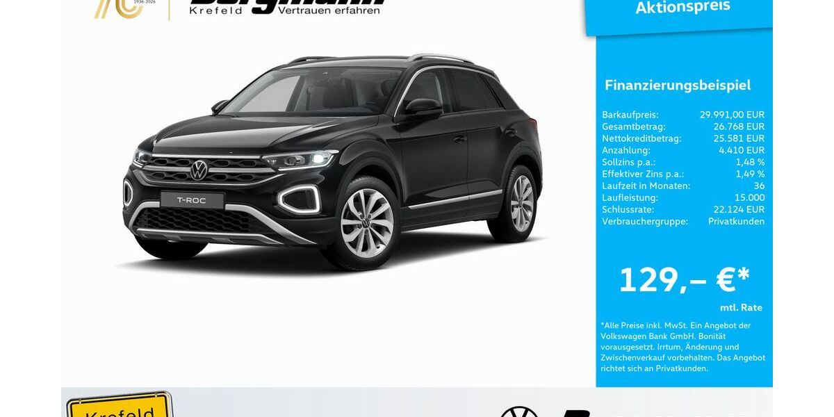 VW T-Roc 11.106 km 29.991 &euro; Krefeld 47803