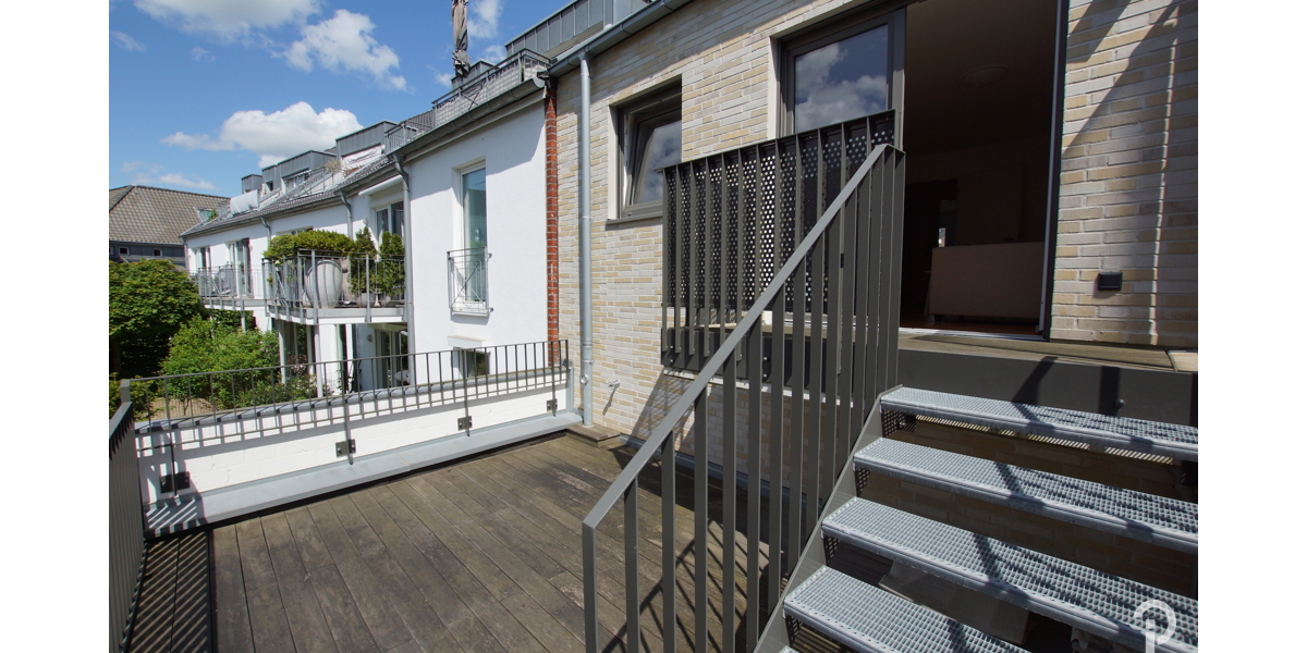 Teilmöblierte 2 Zimmer-Wohnung mit großer Sonnenterrasse, EBK und Tiefgarage in Meerbusch-Büderich - Etagenwohnung Meerbusch Necklenbroich | Angebot:27147242