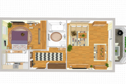 Wohnung Bochum Günnigfeld - 2.5 Zimmer, 52 m&sup2;, 423&euro; | Angebot:25353878