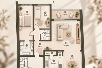 Wohnung Düsseldorf Niederkassel - 4 Zimmer, 113 m&sup2;, 959.000&euro; | Angebot:27615086