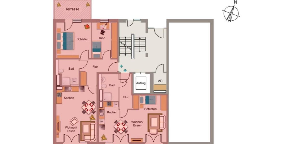 Erdgeschoßwohnung Krefeld Bockum - 1 Zimmer, 43 m&sup2;, 493&euro; | Angebot:25547539