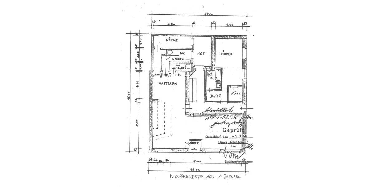 Gewerbeobjekt Düsseldorf Friedrichstadt - 2 Zimmer, 100 m&sup2;, 1.400&euro; | Angebot:25683594
