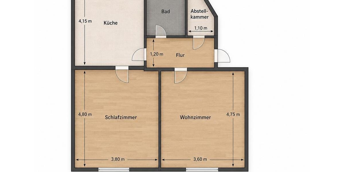 Erdgeschoßwohnung Gelsenkirchen Gelsenkirchen-Mitte - 2 Zimmer, 51 m&sup2;, 54.900&euro; | Angebot:27427329