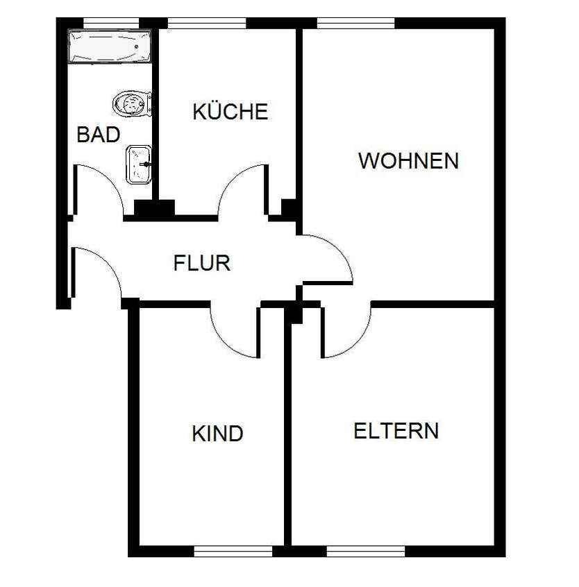Wohnung zum Mieten in Herne 439 € 53.56 m² 3 zimmer
