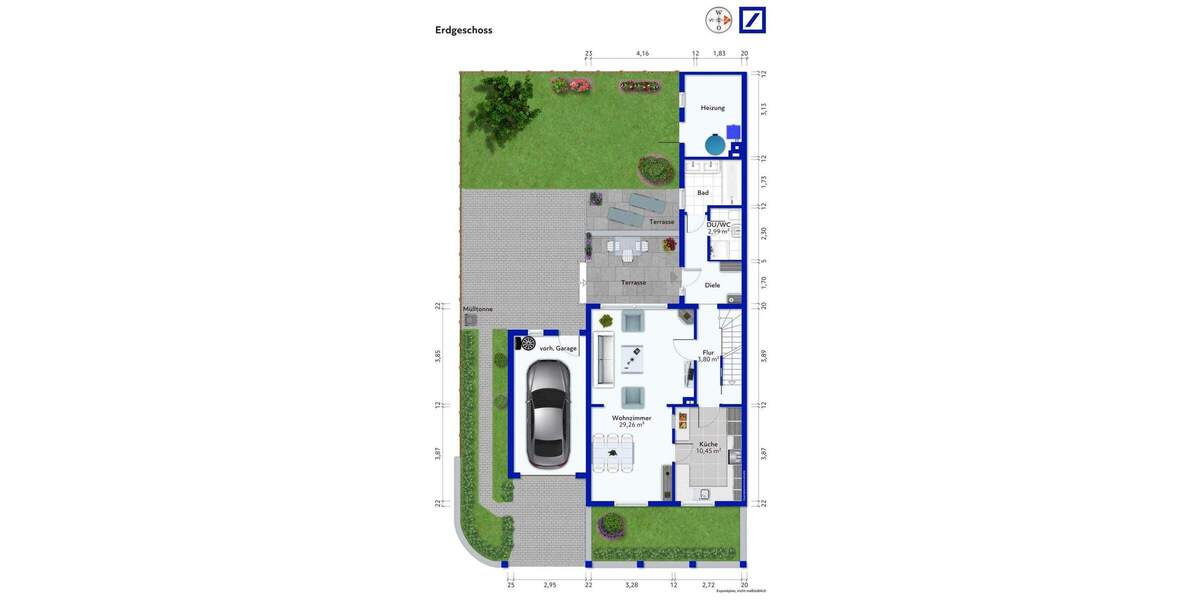 Doppelhaushälfte Düsseldorf Gerresheim - 4 Zimmer, 110 m&sup2;, 550.000&euro; | Angebot:25821790