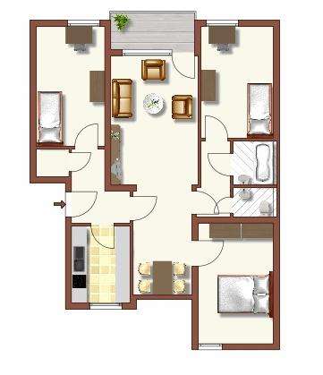 Wohnung zum Mieten in Duisburg 629 € 85.38 m²