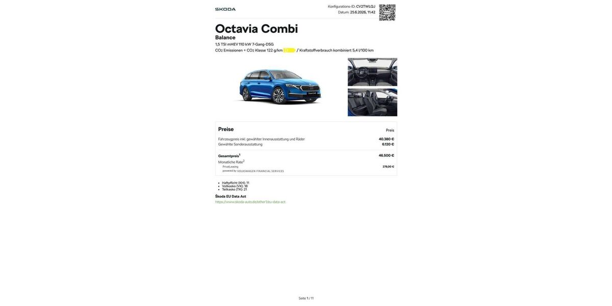 Skoda Octavia 5.000 km 39.980 &euro; Essen 45326