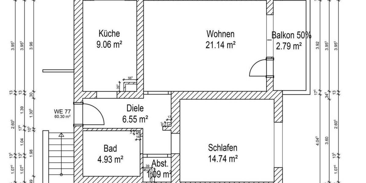 Etagenwohnung Duisburg Aldenrade - 2 Zimmer, 244 m&sup2;, 480.000&euro; | Angebot:26107579