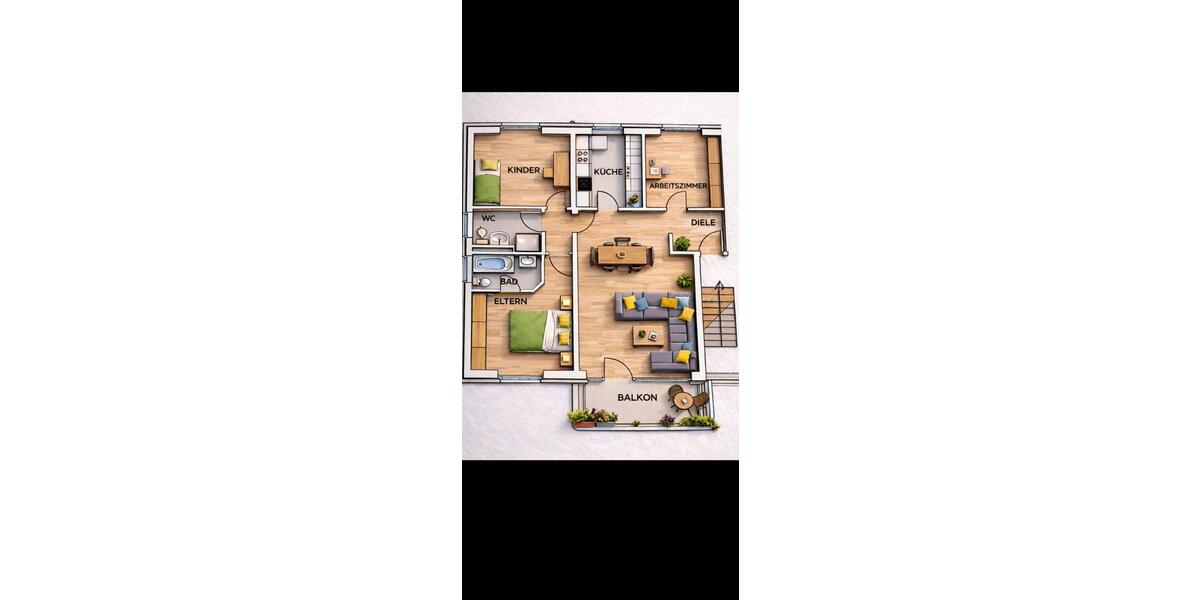 Etagenwohnung Krefeld Hüls - 4 Zimmer, 81 m&sup2;, 970&euro; | Angebot:26223848