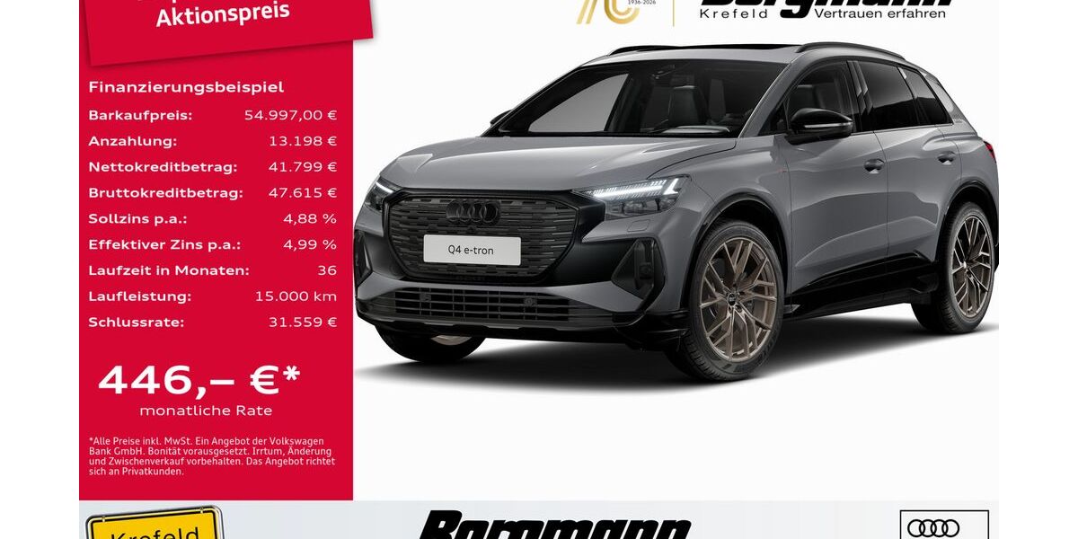 Audi Q4 e-tron 14.503 km 54.997 &euro; Krefeld 47803