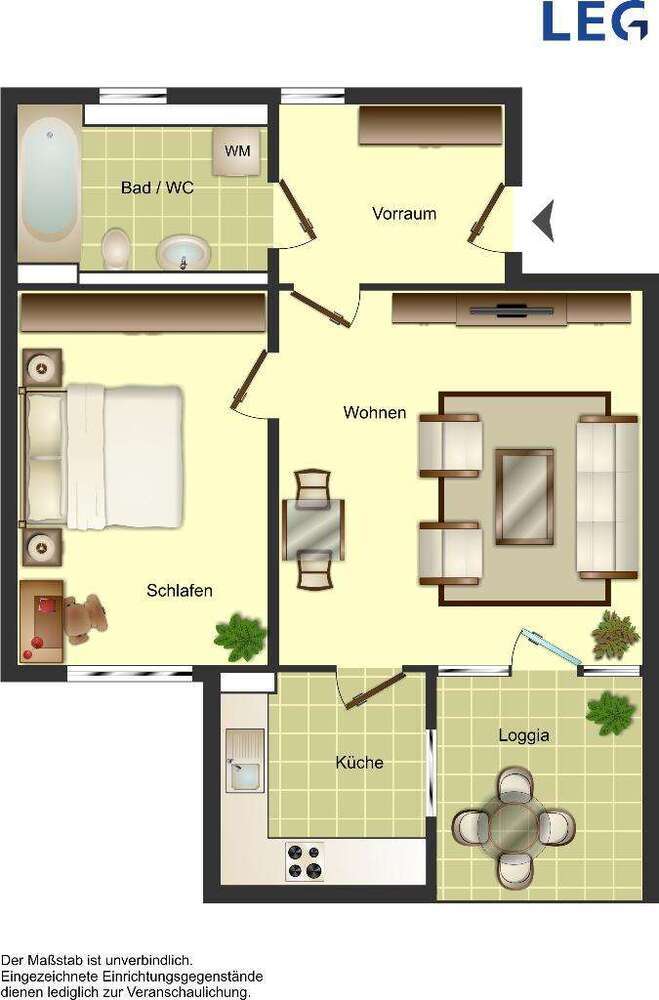 Wohnung zum Mieten in Solingen 372,73 € 59.32 m²