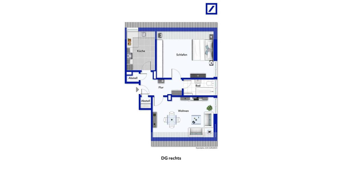 Etagenwohnung Oberhausen Alstaden-Ost - 2 Zimmer, 63 m&sup2;, 103.000&euro; | Angebot:25779483