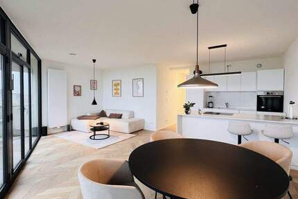 Exklusives Apartment mit Panoramablick über Düsseldorf und den Rhein 2 zimmer