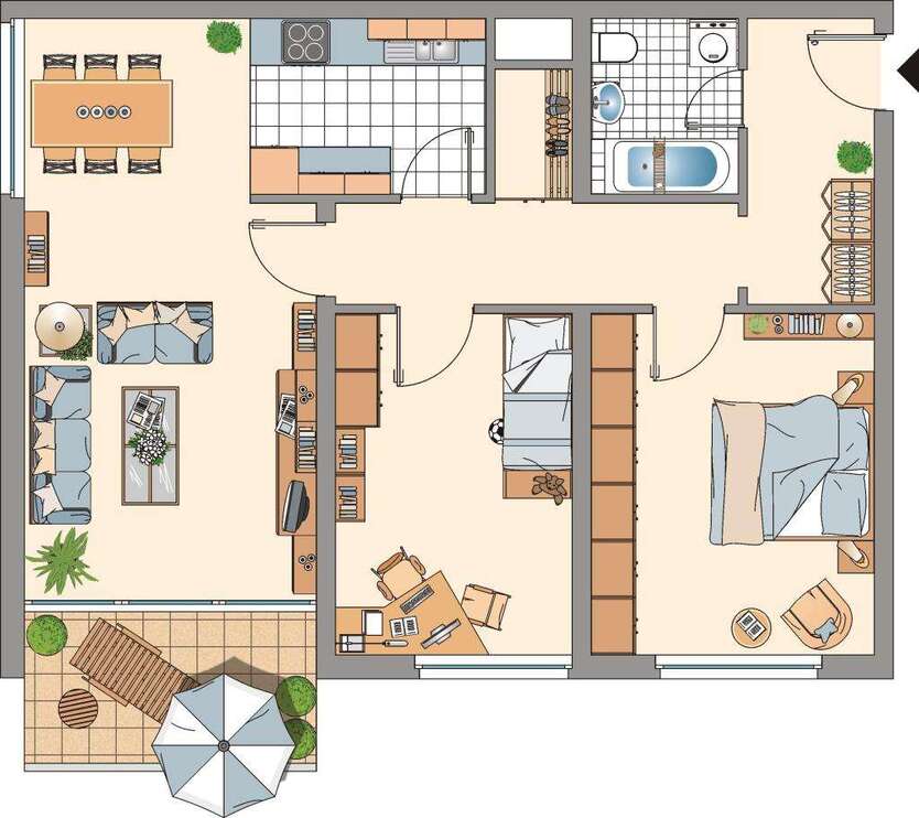 Wohnung zum Mieten in Essen 619 € 80 m² 3 zimmer