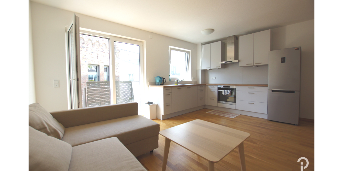 Teilmöblierte 2 Zimmer-Wohnung mit großer Sonnenterrasse, EBK und Tiefgarage in Meerbusch-Büderich - Etagenwohnung Meerbusch Necklenbroich | Angebot:27147242