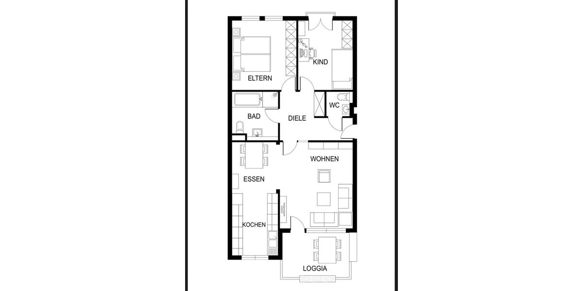 Etagenwohnung Krefeld Dießem - 3 Zimmer, 79 m&sup2;, 237.000&euro; | Angebot:25215705