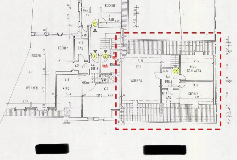 Dachgeschoßwohnung Krefeld Hüls - 2 Zimmer, 66 m&sup2;, 194.500&euro; | Angebot:26373846