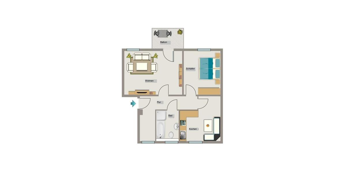 Erdgeschoßwohnung Duisburg Walsum - 2.5 Zimmer, 65 m&sup2;, 524&euro; | Angebot:24565628