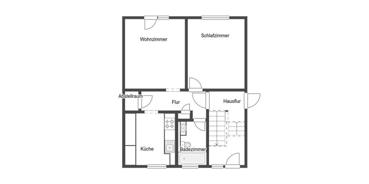 Etagenwohnung Rheinberg Ossenberg - 2 Zimmer, 60 m&sup2;, 139.000&euro; | Angebot:25749987