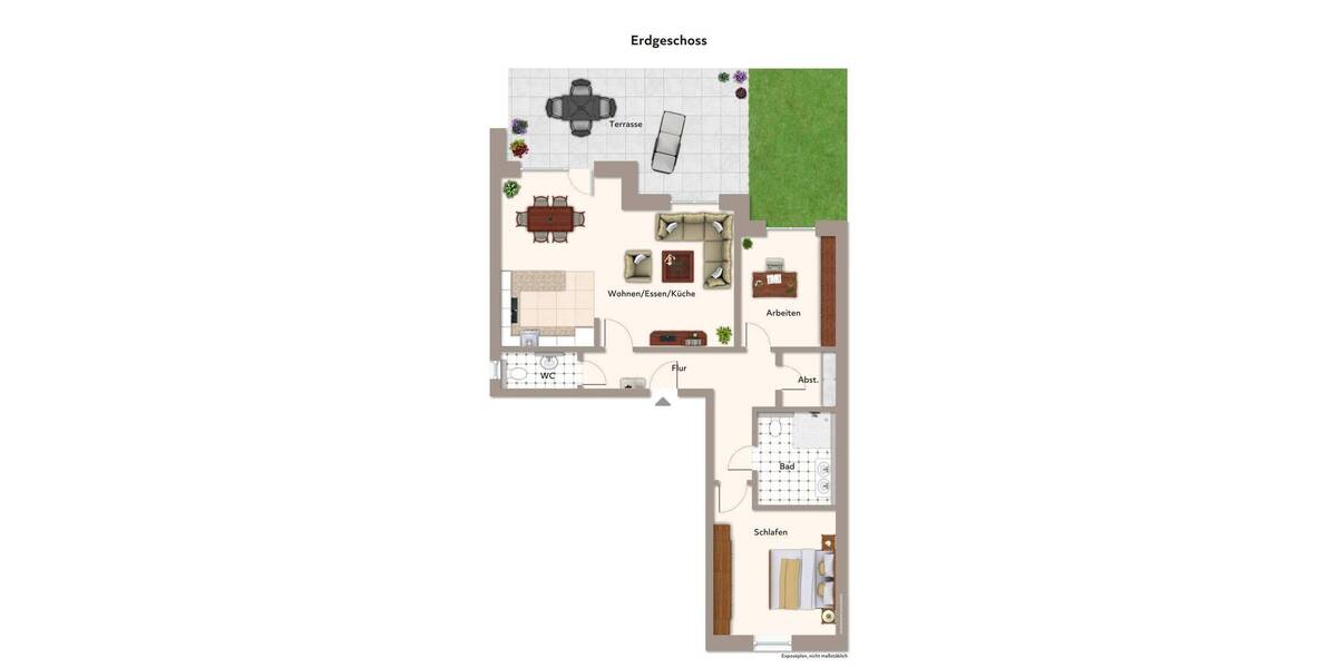 Terrassenwohnung Issum Sevelen - 3 Zimmer, 101 m&sup2;, 434.300&euro; | Angebot:26246707