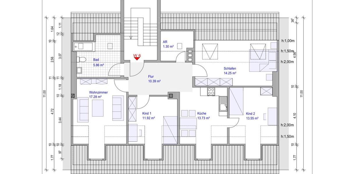 Traumhafte ca. 90 m² Dachgeschosswohnung – komplett kernsaniert 4 zimmer